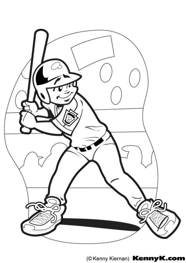 Coloring page baseball