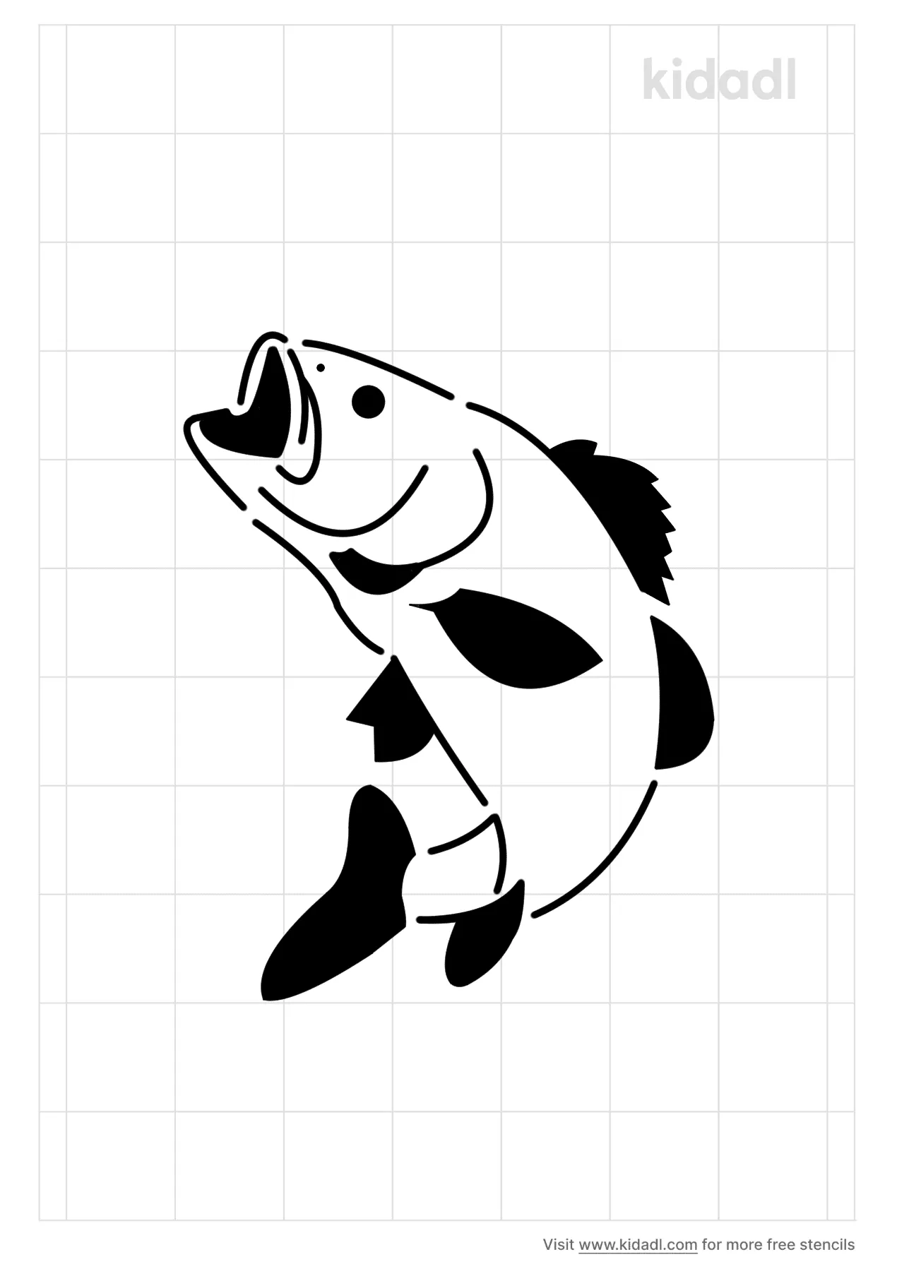 Free bass fish stencil stencil printables