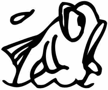 Fish coloring pages with marine cartoons funny fish and fat fish