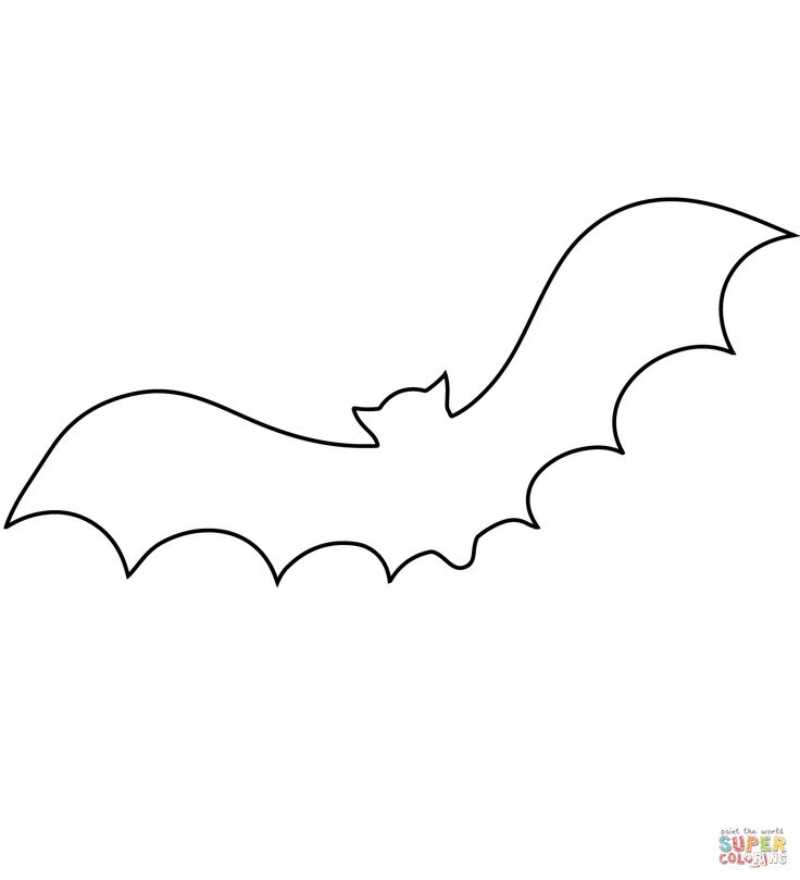 Bat outline coloring page free printable coloring pages bat outline bat coloring pages free printable coloring pages