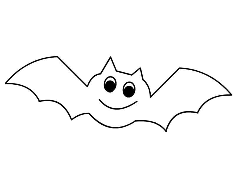 Cute bat printable coloring page