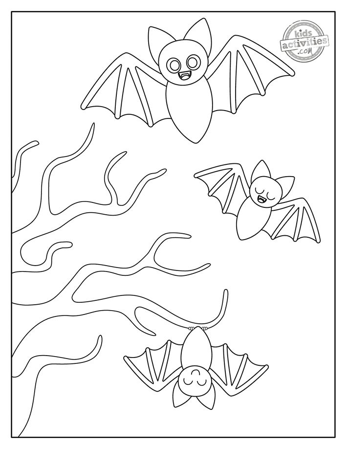 Free printable bat coloring pages bat coloring pages tree coloring page free printable coloring pages