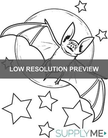 Printable bat coloring page for kids â