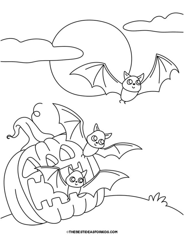 Bat coloring pages free printables