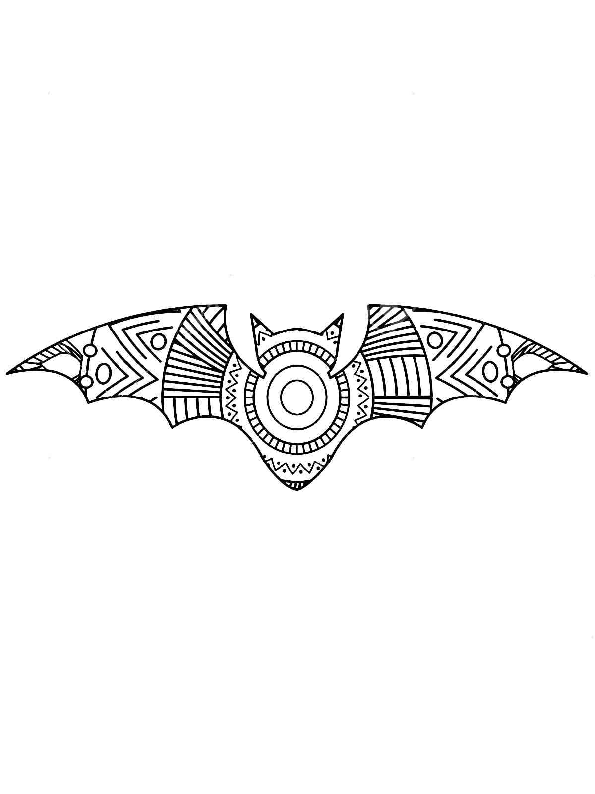 Bat coloring pages for adults