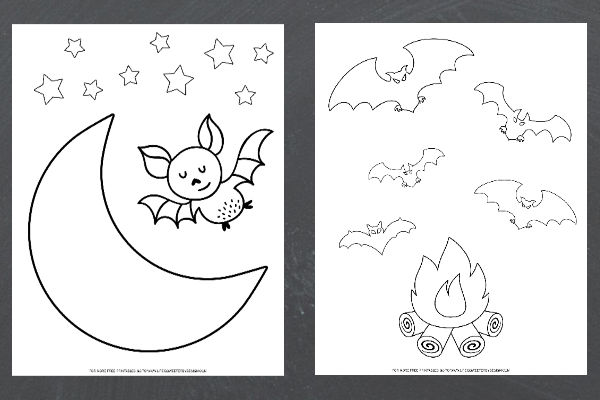 Bat coloring pages