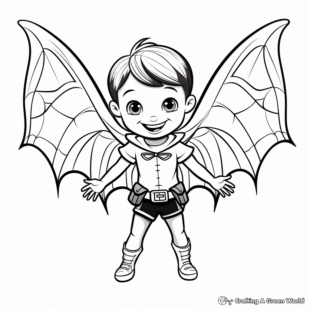 Bat wings coloring pages