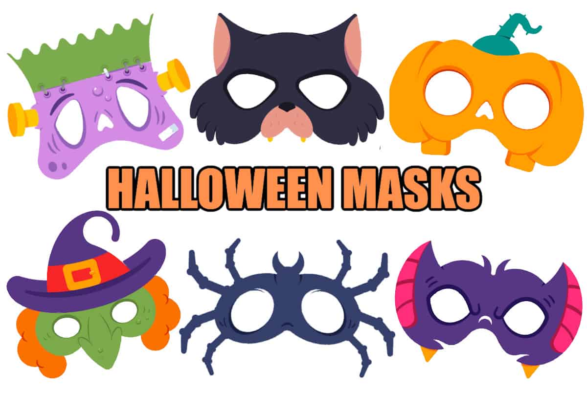 Free printable halloween paper masks for kids