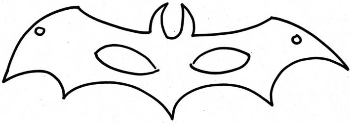 Bat mask coloring page