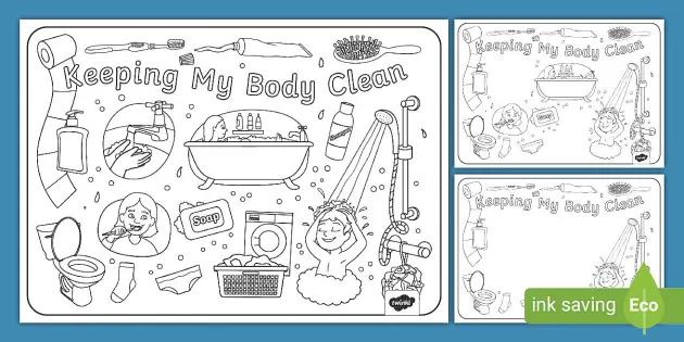 Keeping my body clean personal hygiene doodles page