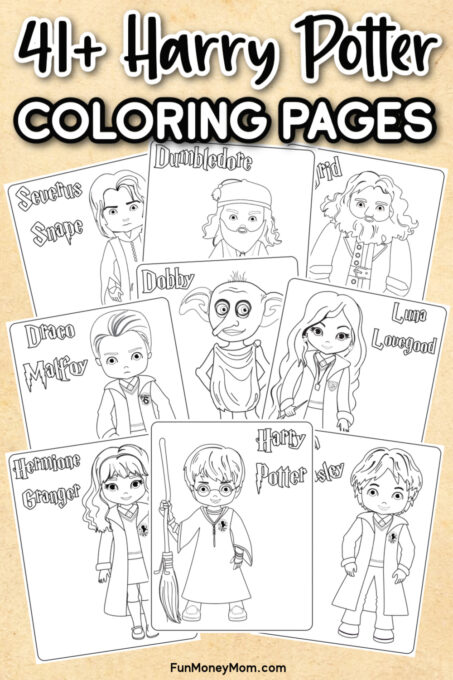 Harry potter printable coloring pages for kids