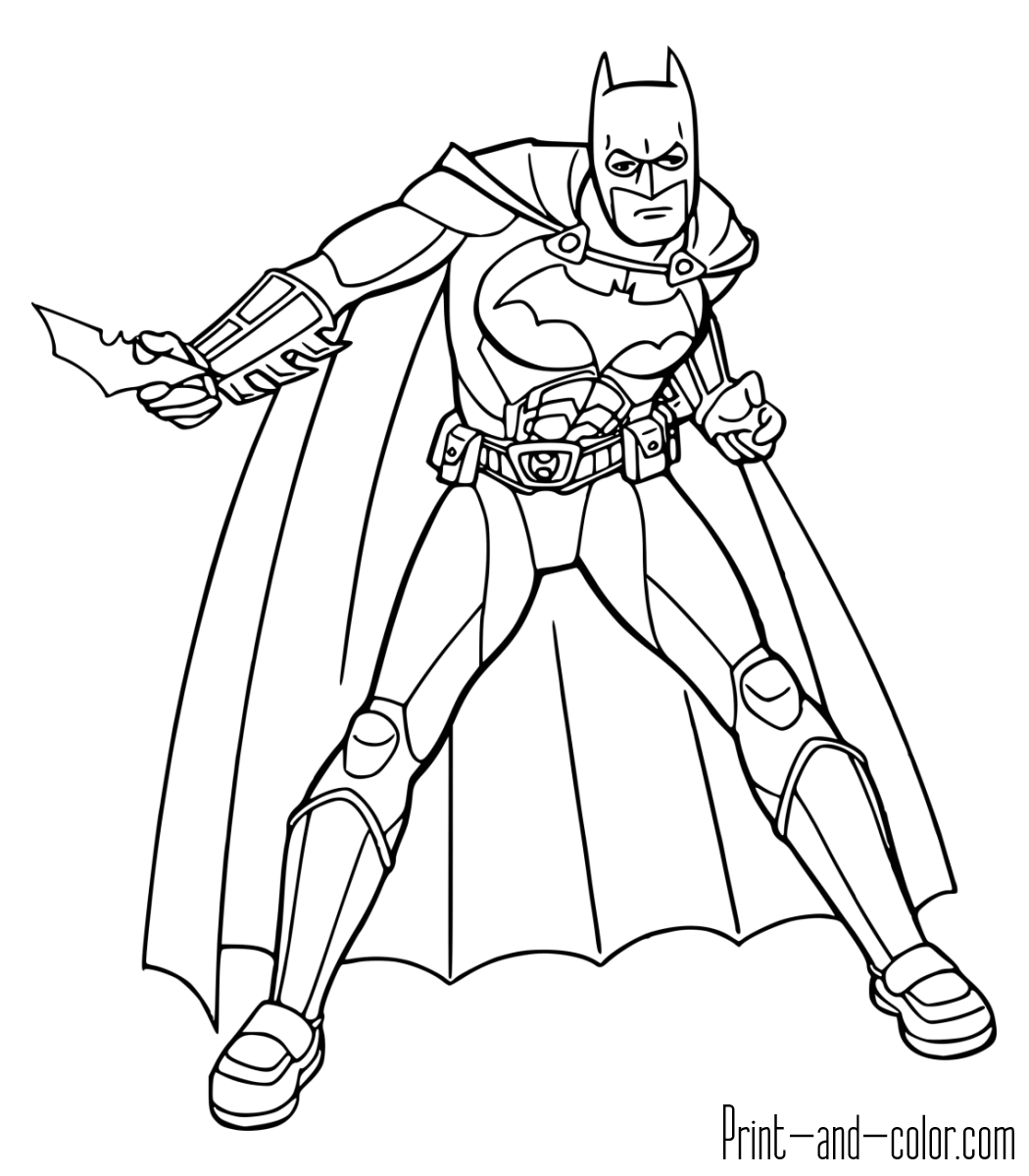 Batman coloring pages print and color