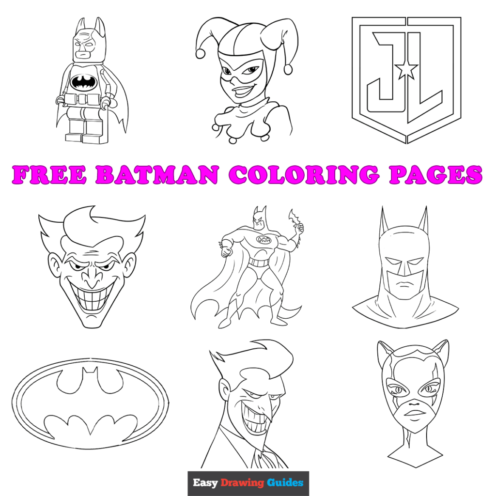 Free printable batman coloring pages for kids