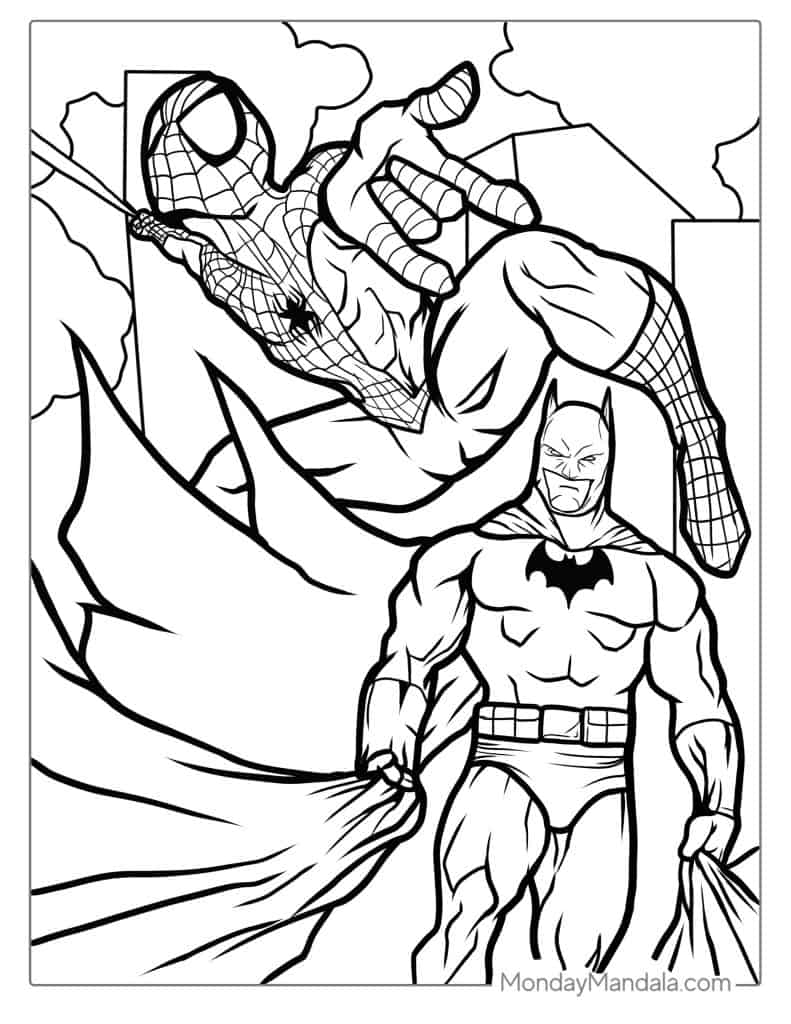 Batman coloring pages free pdf printables