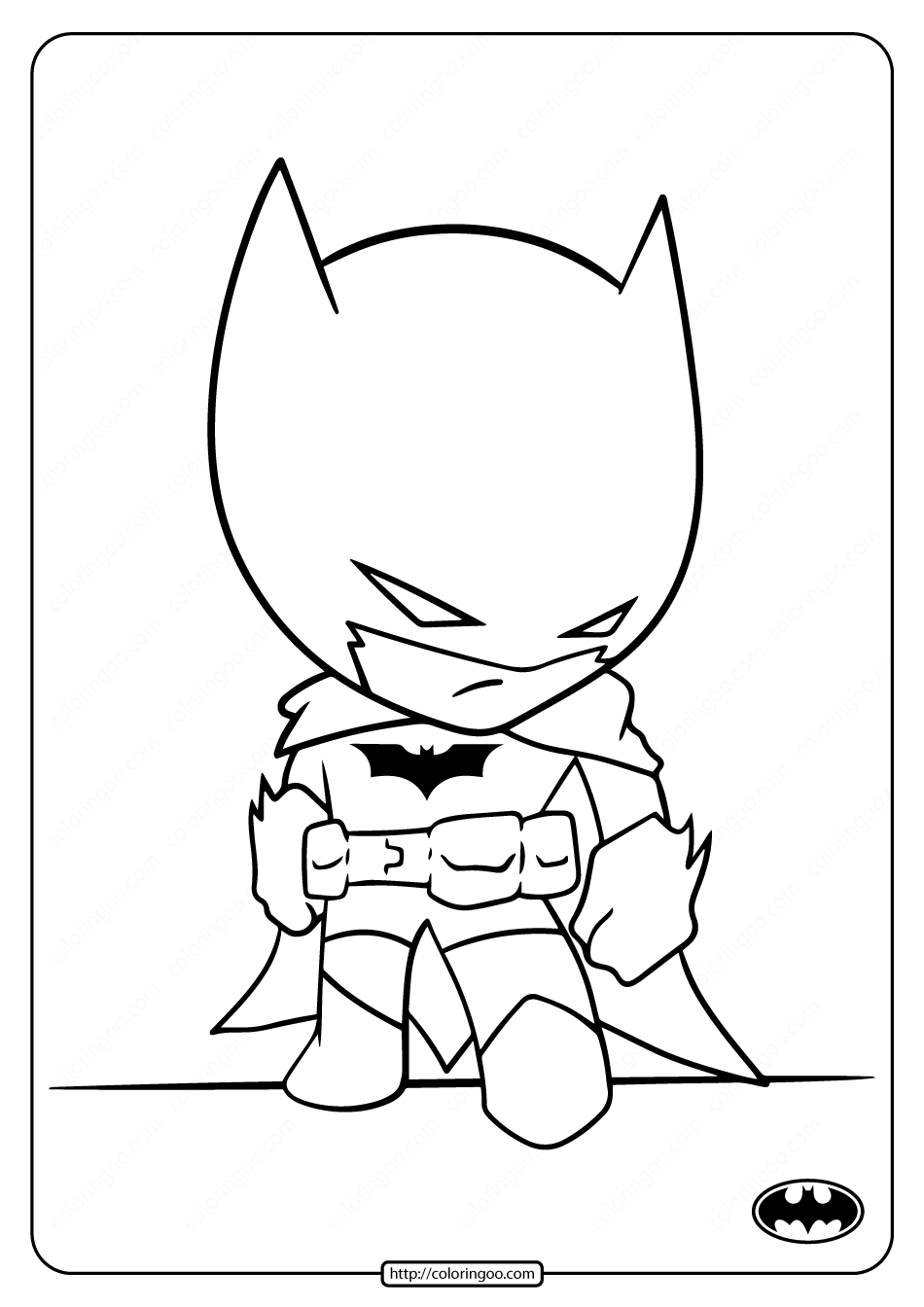 Printable little batman coloring pages