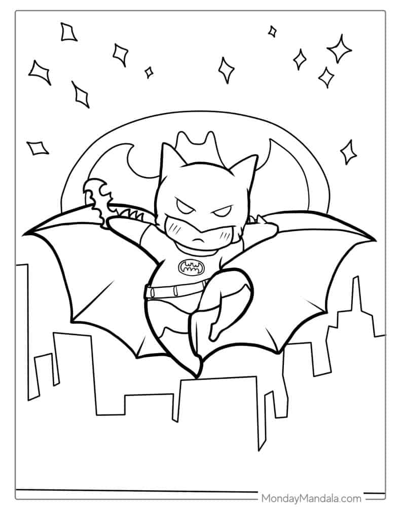 Batman coloring pages free pdf printables