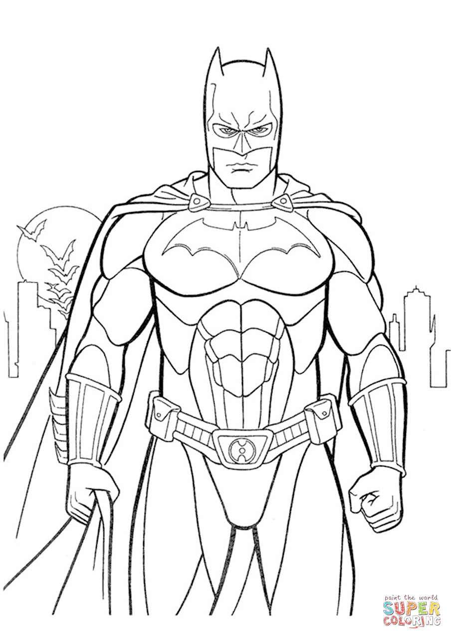 Batman coloring page free printable coloring pages