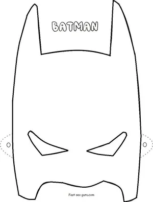 Batman mask coloring pages