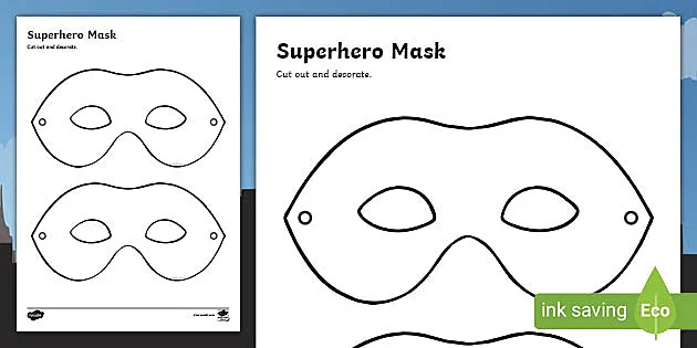 Superhero masks design activity teacher made