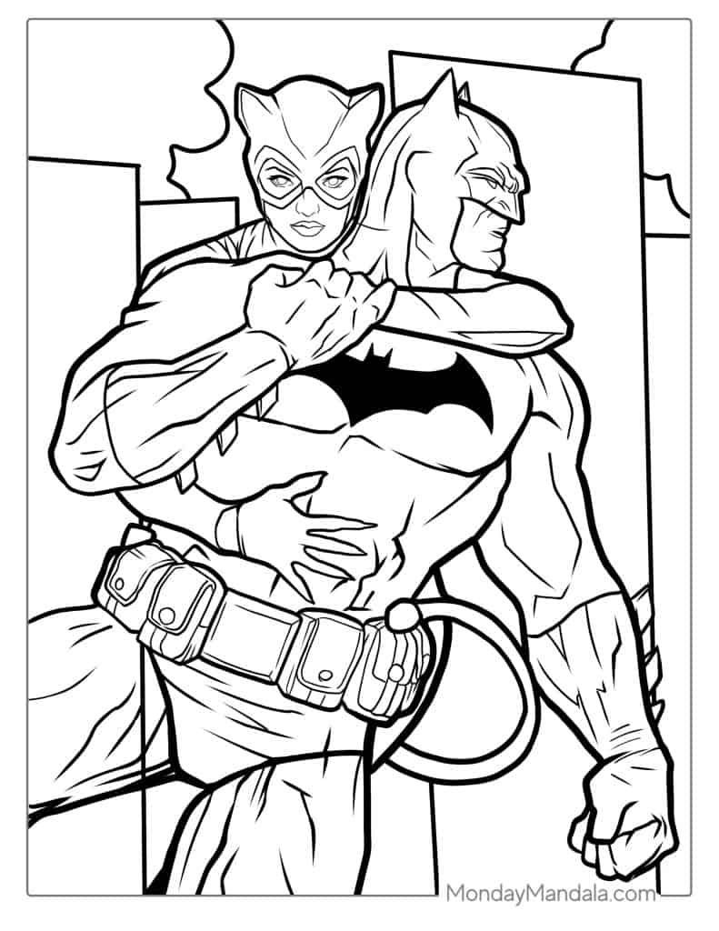 Batman coloring pages free pdf printables