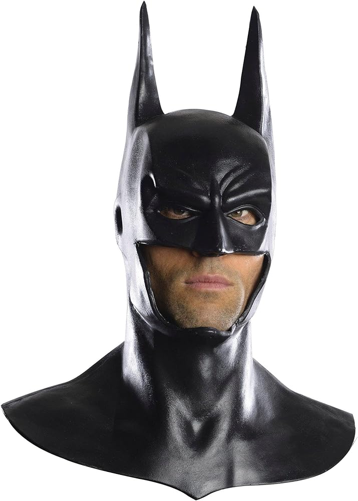 Rubies mens arkham city deluxe batman cowl mask black one size clothing shoes jewelry