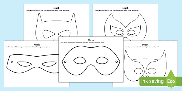 Superhero masks design activity teacher made