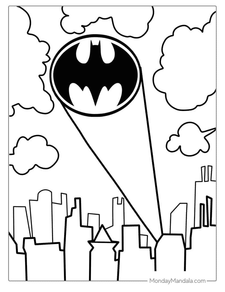 Batman coloring pages free pdf printables