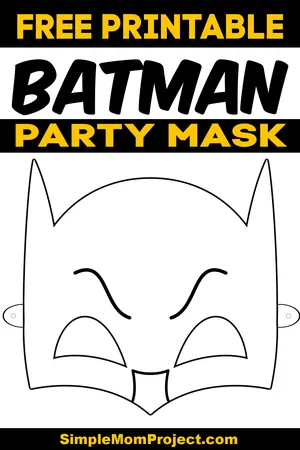 Batman mask coloring pages