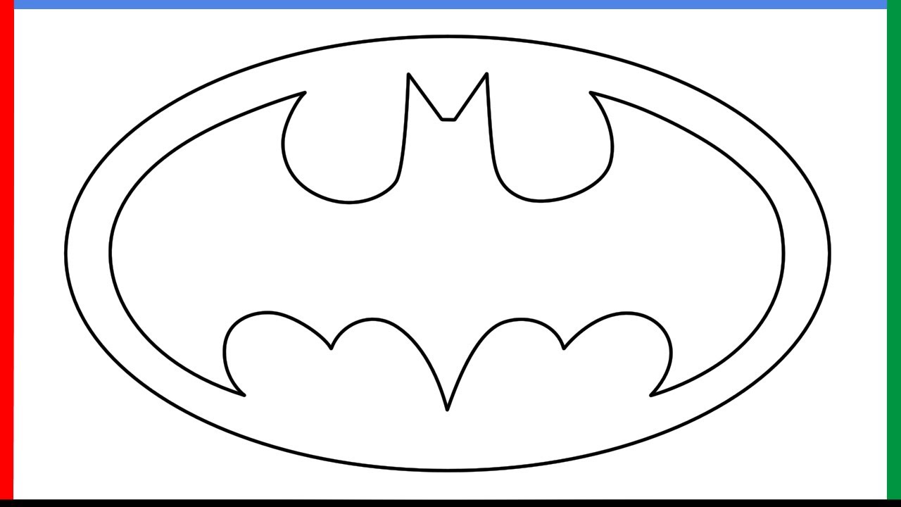 How to draw batman logo step by step for beginners