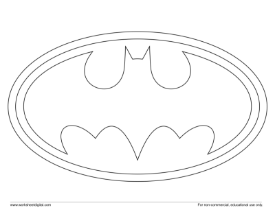 Coloring page batman logo