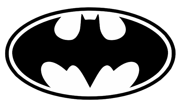 How to draw batman logo step clip art at