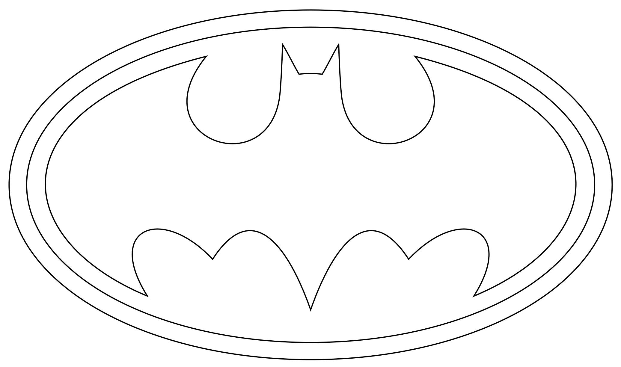 Batman logo coloring pages for kids