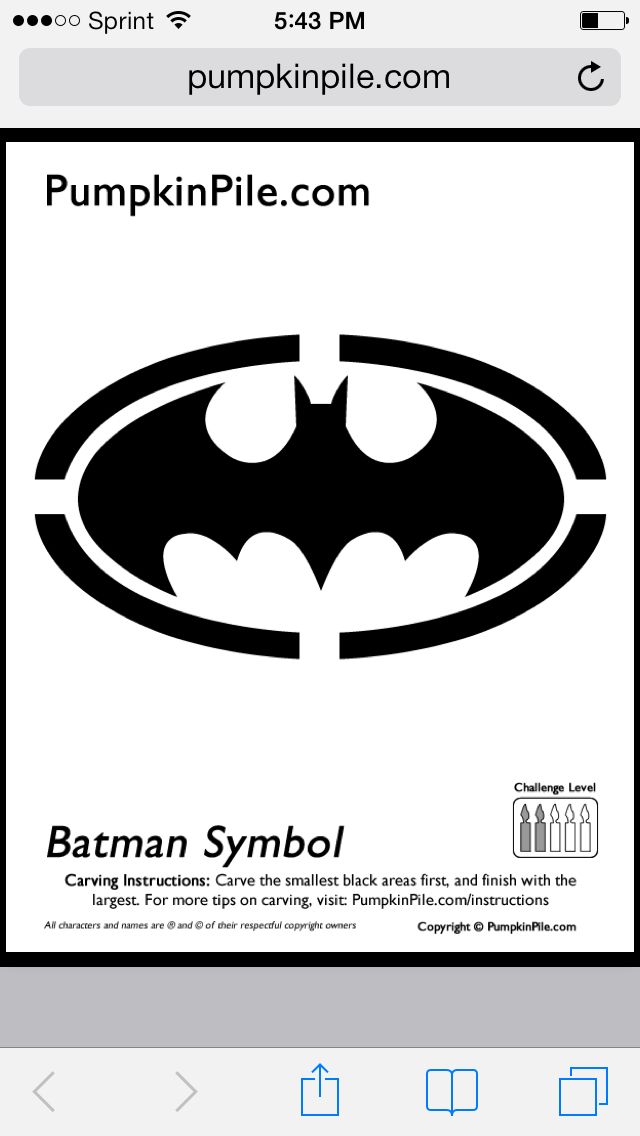 Batman symbol pumpkin stencil basteln