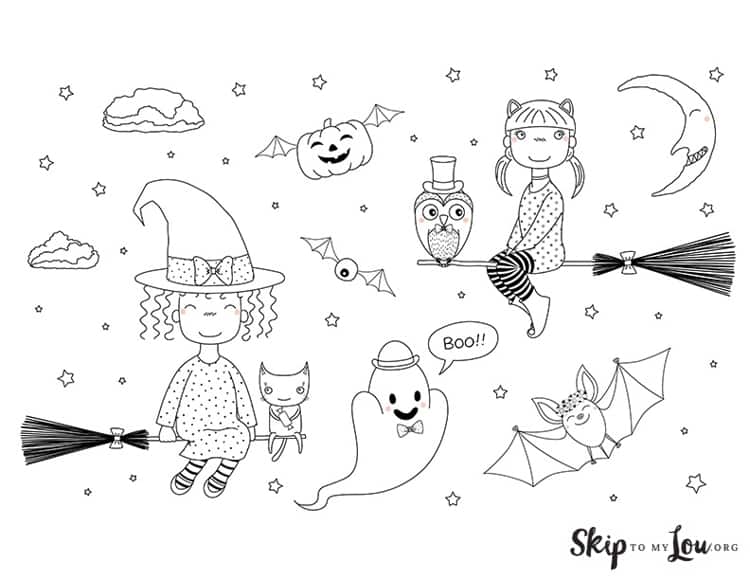 Witch coloring pages skip to my lou