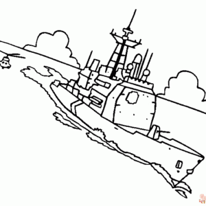 Warship coloring pages printable for free download