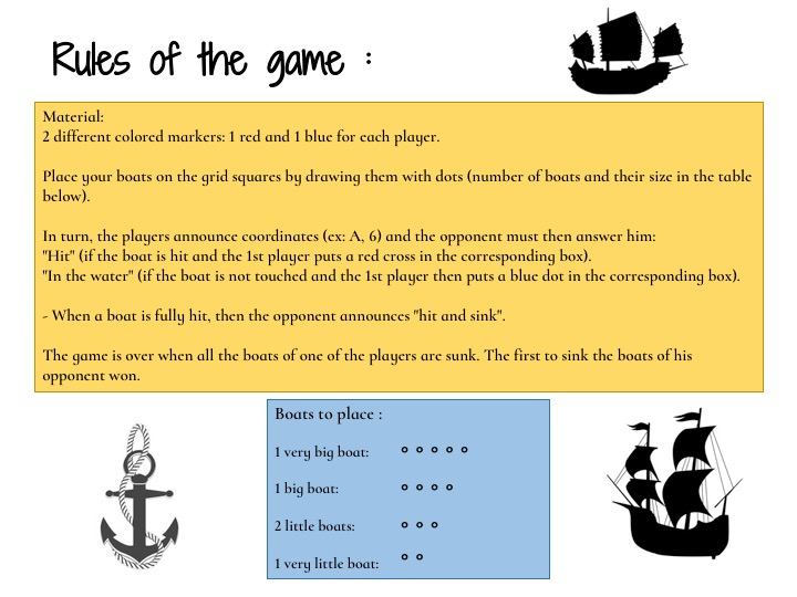 Printable battleship game