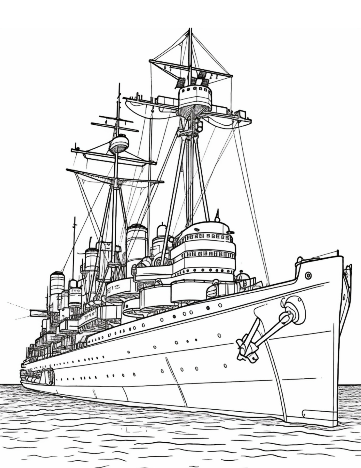 Battleships coloring pages