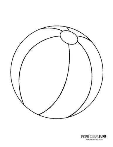 Beach ball coloring pages clipart at