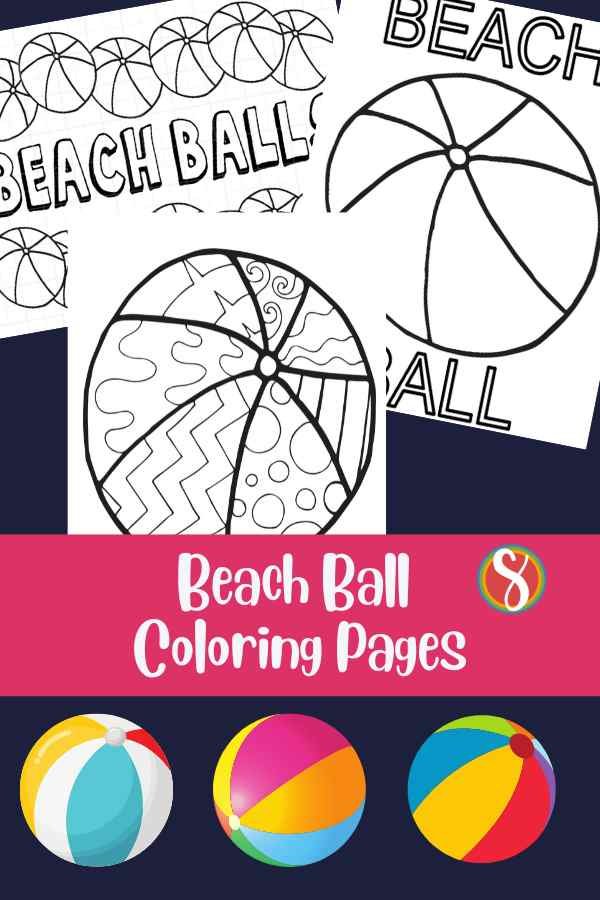 Free beach ball color pages â stevie doodles