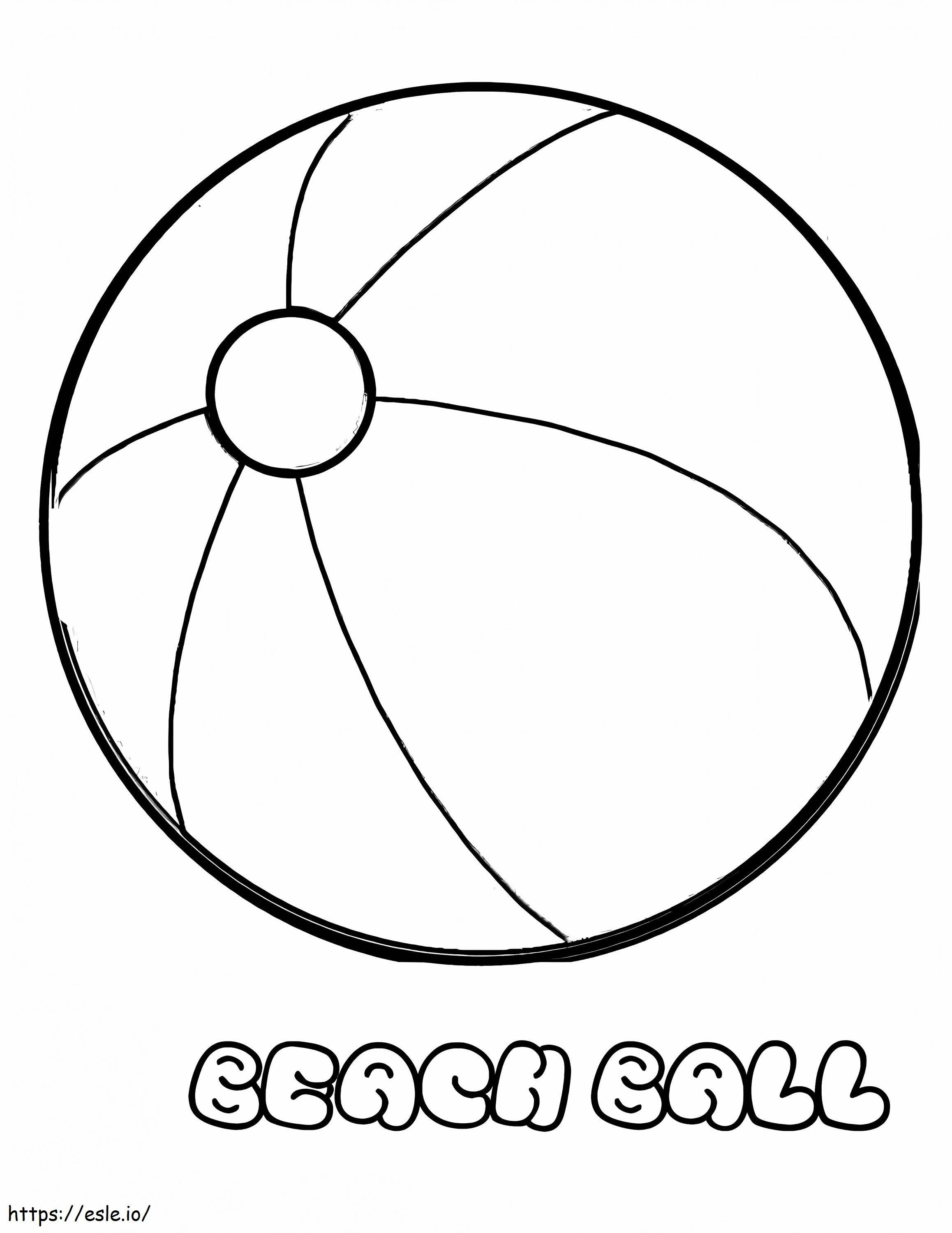 Beach ball printable coloring page