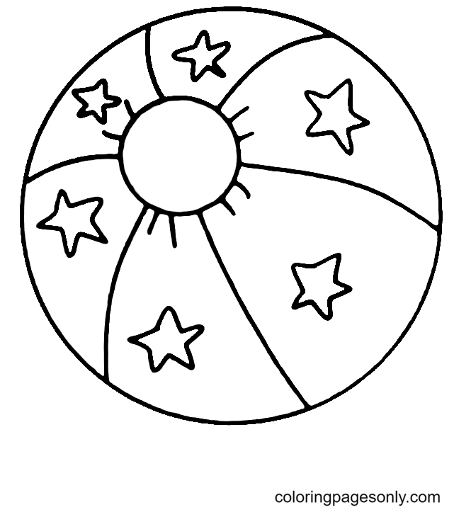 Beach ball coloring pages printable for free download