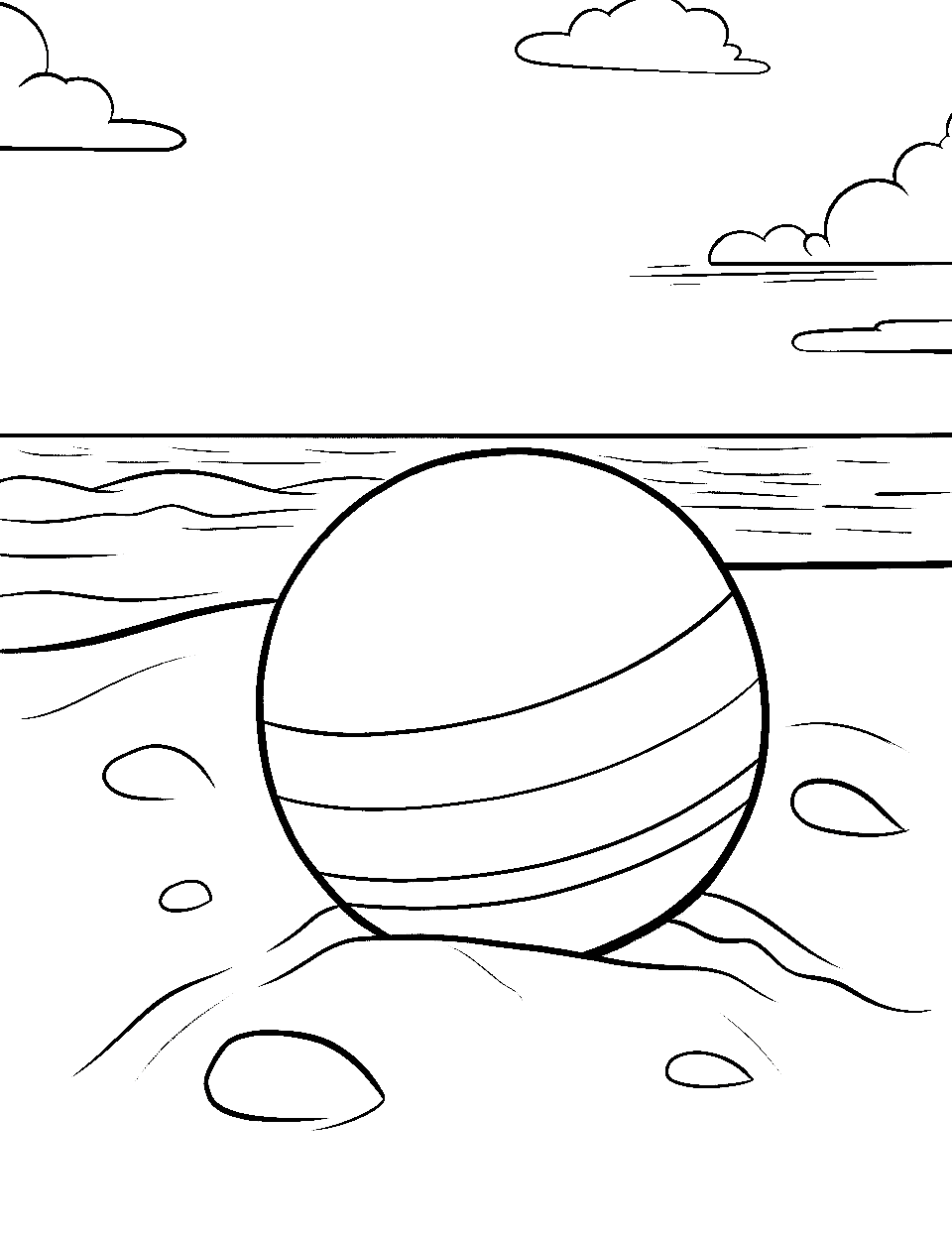 Beach coloring pages free printable sheets