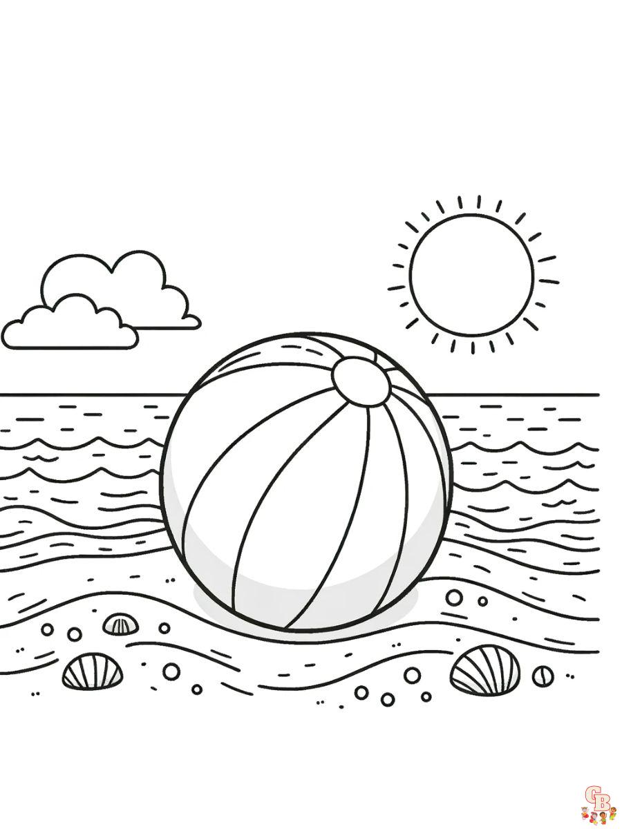 Free beach coloring pages for kids