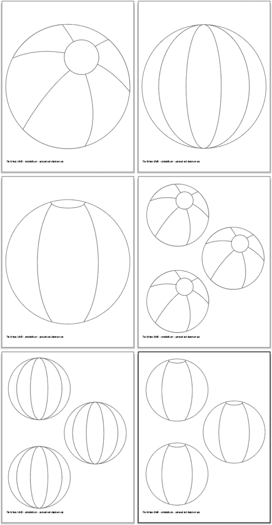 Free printable beach ball templates