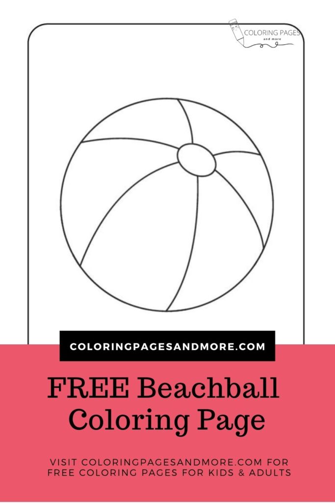 Beachball coloring page