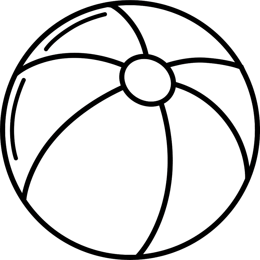 Beach ball coloring pages printable for free download