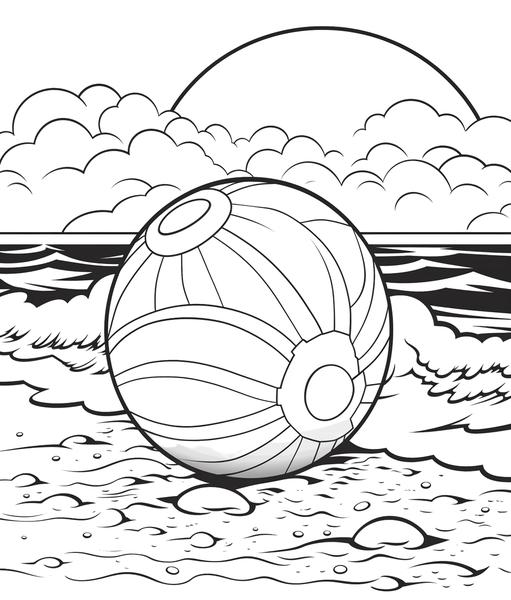 Free printable beach coloring pages list