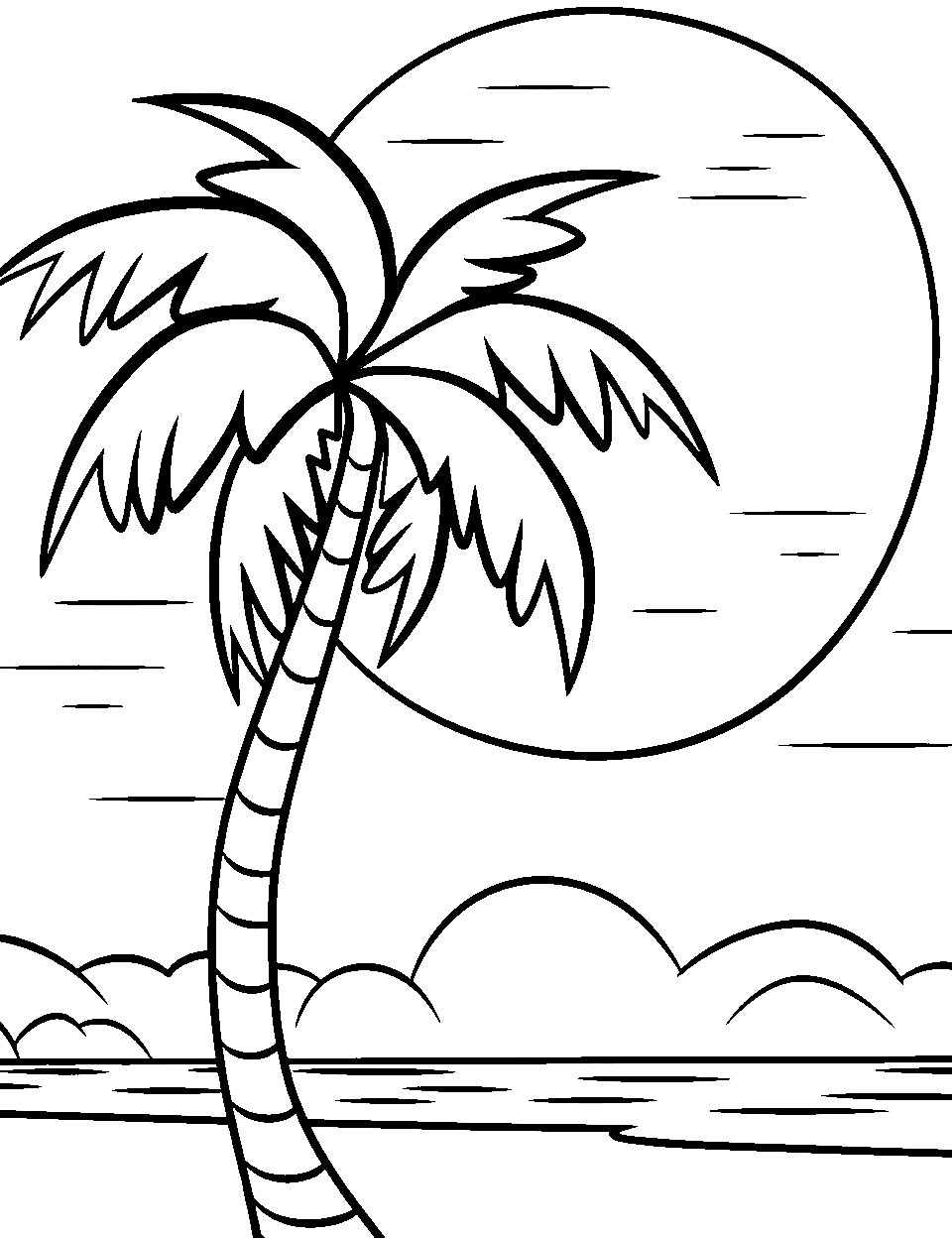 Beach coloring pages free printable sheets