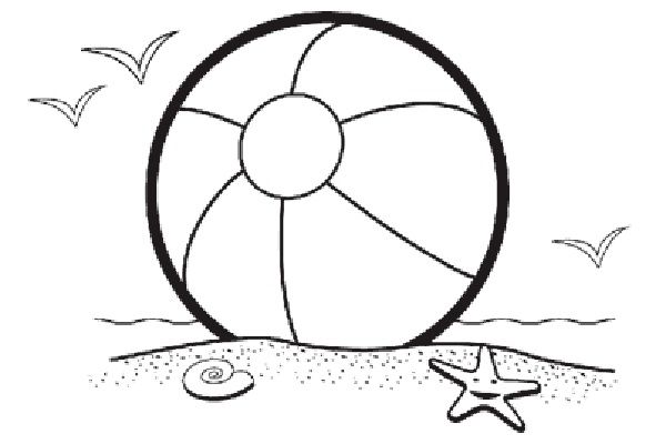 Beach ball coloring pages