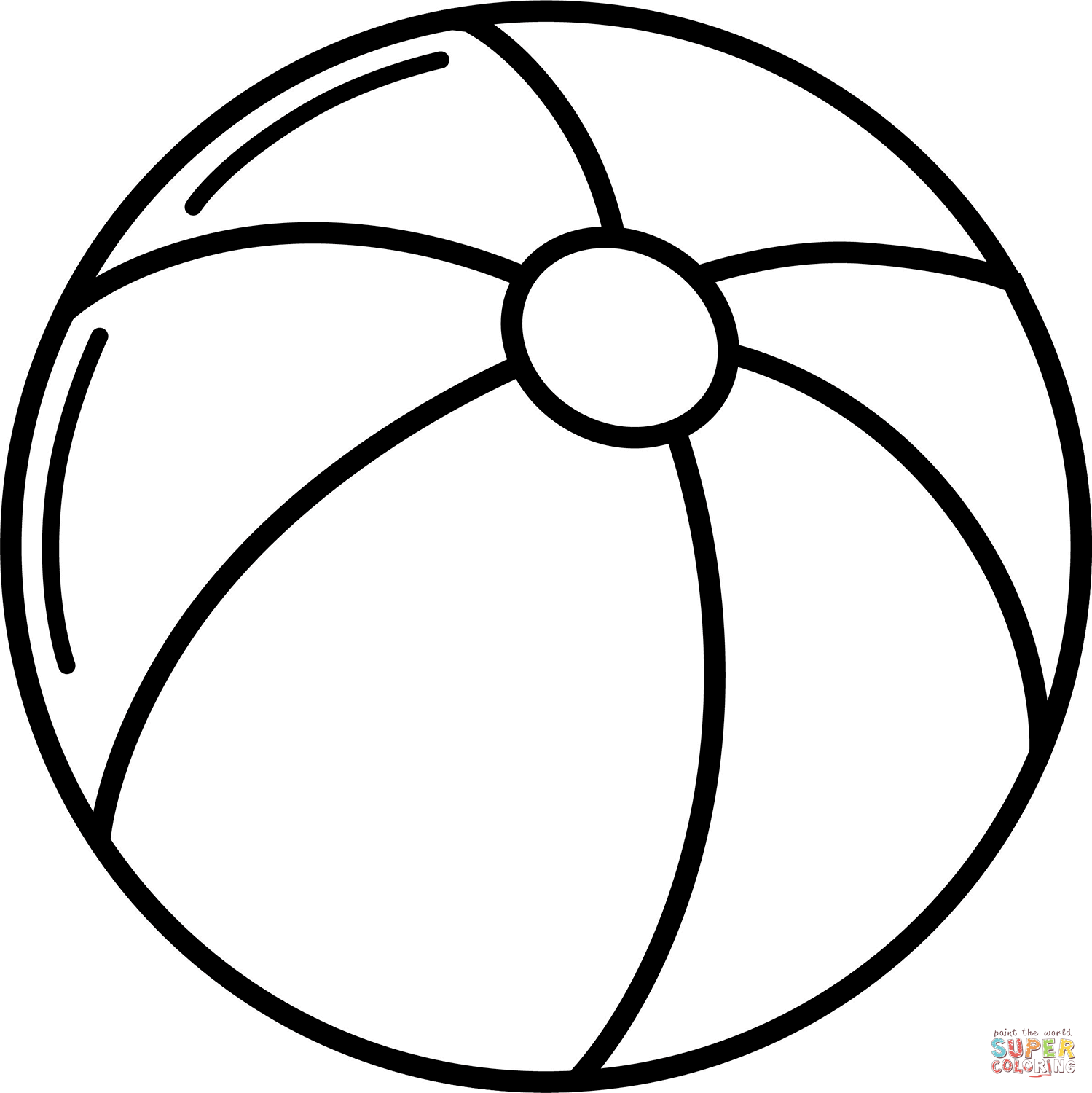 Beach ball coloring page free printable coloring pages